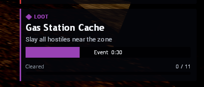 Loot cache events are side quests