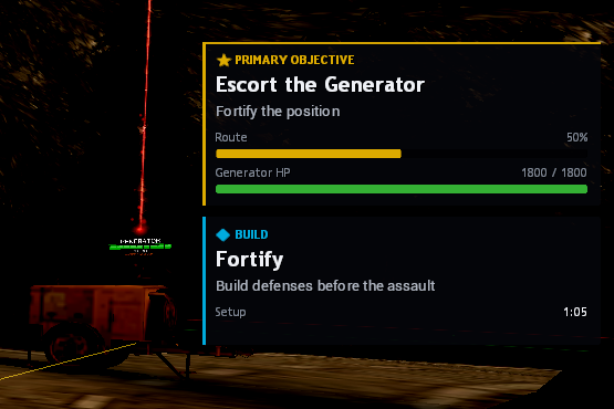 Escorting the cart is the main objective