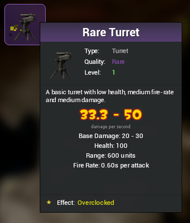 The turret item